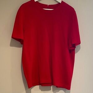 90s Vintage St. John Collection by Marie Gray Santana Knit Red Shell Top